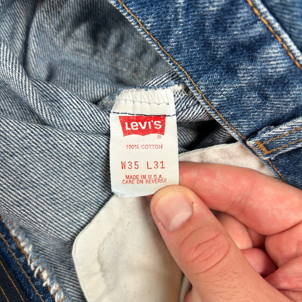 Vintage Levis 505 Jeans Mens 32x31 Blue Medium Wash Regular Fit Straight Leg USA - Picture 8 of 16